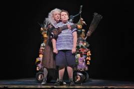 Pippa Pearthree (Grandma) and Patrick D. Kennedy (Pugsley) in THE ADDAMS FAMILY (c) Jeremy Daniel